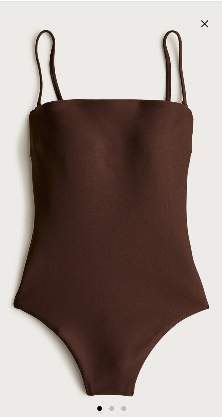 NWT J. Crew Gemma Bandeau One-Piece In Classic Sculpt™ Inky Espresso 8